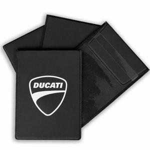 Plaque d'immatriculation technique Ducati avec logo noir et blanc