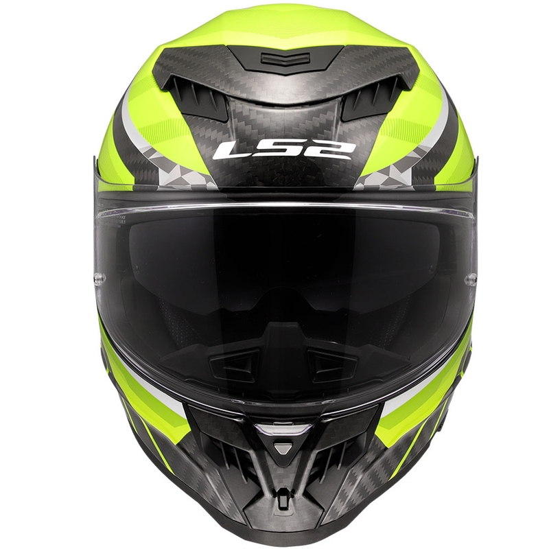 Casque moto intégral LS2 FF807 Dragon Trax jaune fluo