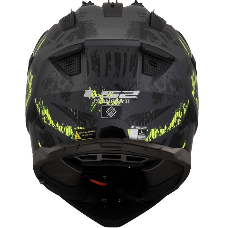Casque de moto enduro LS2 MX702 PIONEER II CRAZY noir-jaune fluo