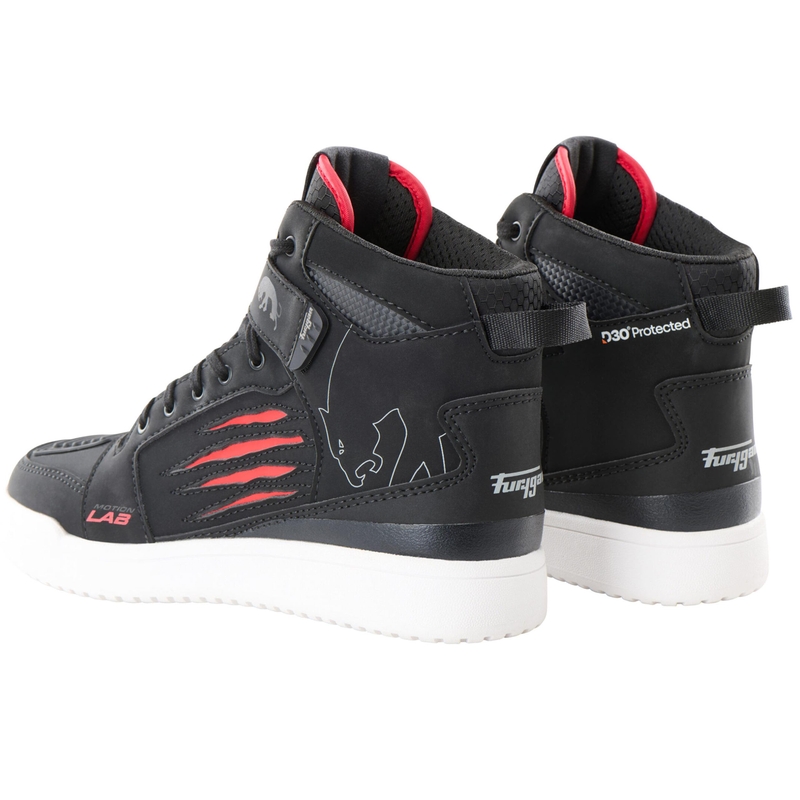 Bottes de moto Furygan Tarmac D3O® noires et rouges