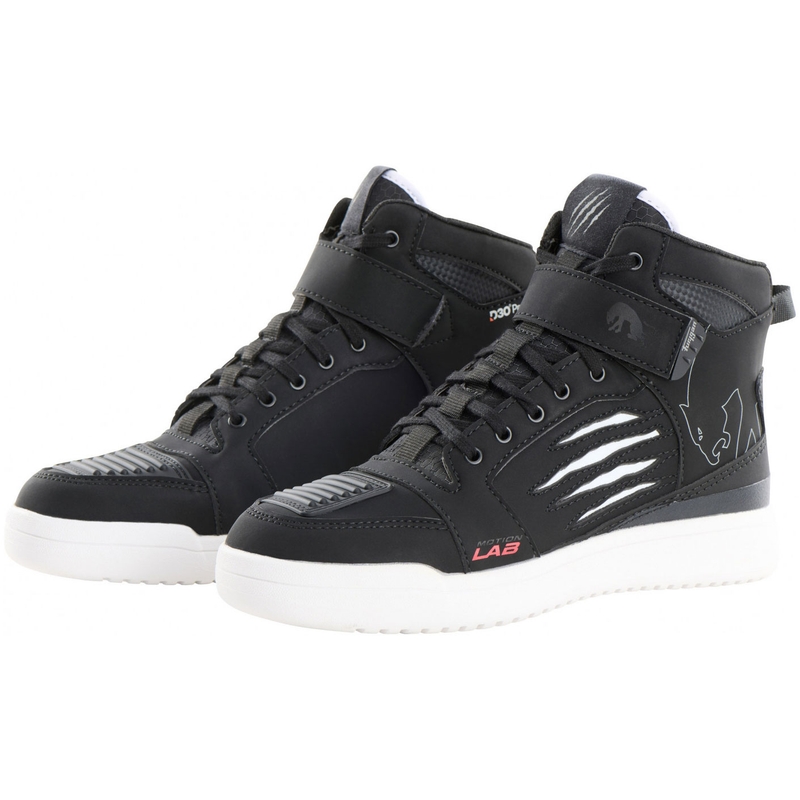 Bottes de moto Furygan Tarmac D3O® noires et blanches