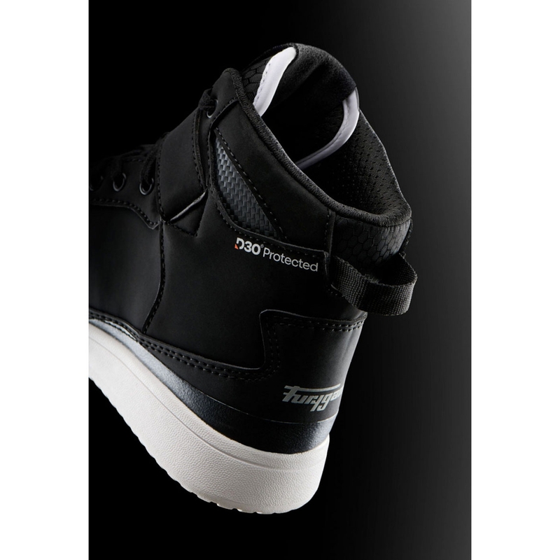 Bottes de moto Furygan Tarmac D3O® noires et blanches