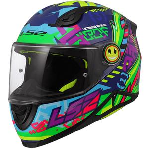 Casque intégral de moto pour enfant LS2 FF812 Svent bleu-vert brillant
