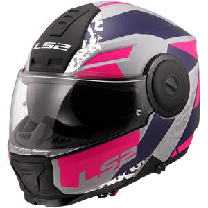 Casque moto modulable LS2 FF902 Scope II Oxyd gris-bleu-violet