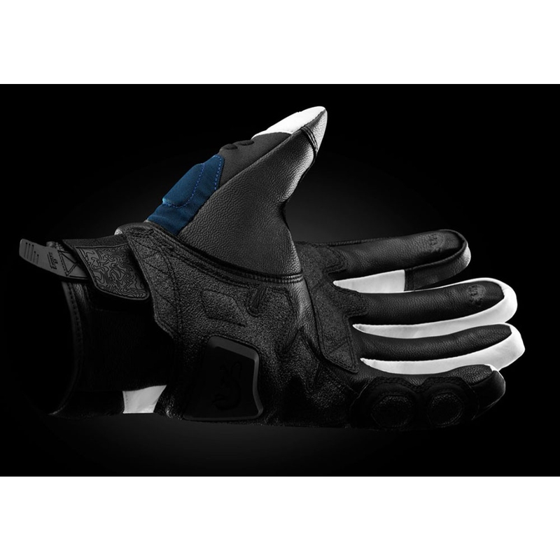 Gants de moto Furygan Balmaz toutes saisons Noir-Bleu-Perle