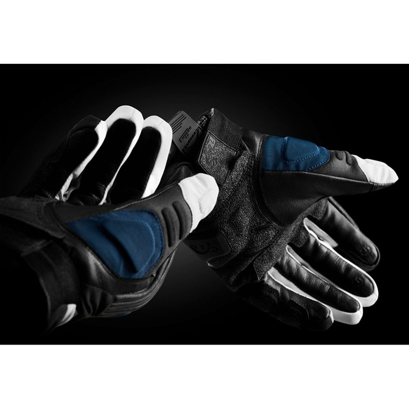 Gants de moto Furygan Balmaz toutes saisons Noir-Bleu-Perle