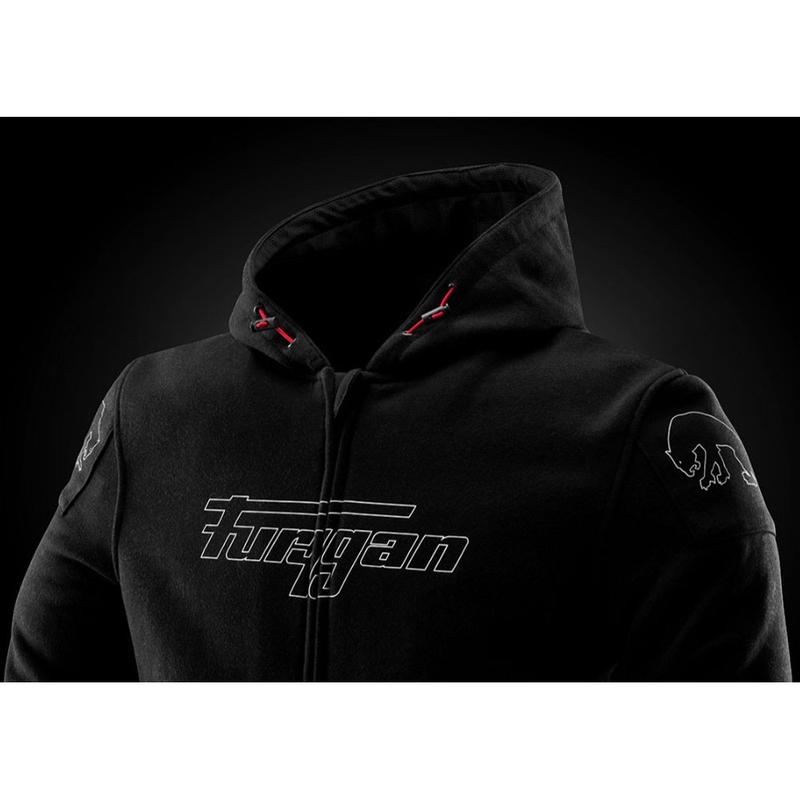 Blouson de moto Furygan Livio X Kevlar® noir et blanc