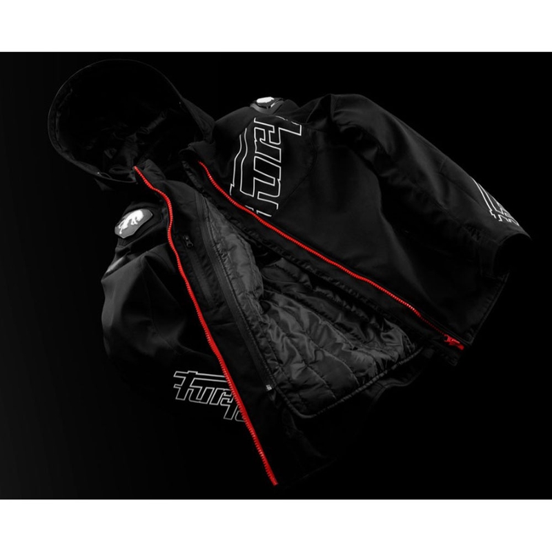 Blouson de moto Furygan Sektor Roadster Evo noir-blanc-rouge