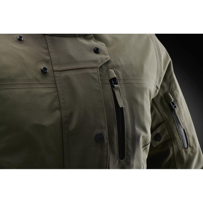 Veste de moto pour femme Furygan Sarah Trooper, vert kaki