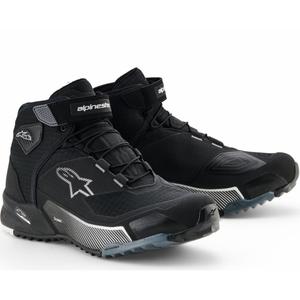 Bottes de moto Alpinestars Stella CR-X Drystar pour femmes, noir-gris-blanc