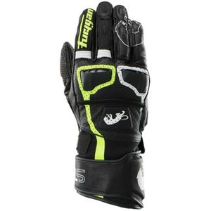 Gants de moto ventilés Furygan STYG 15 Noir-Blanc-Jaune fluo