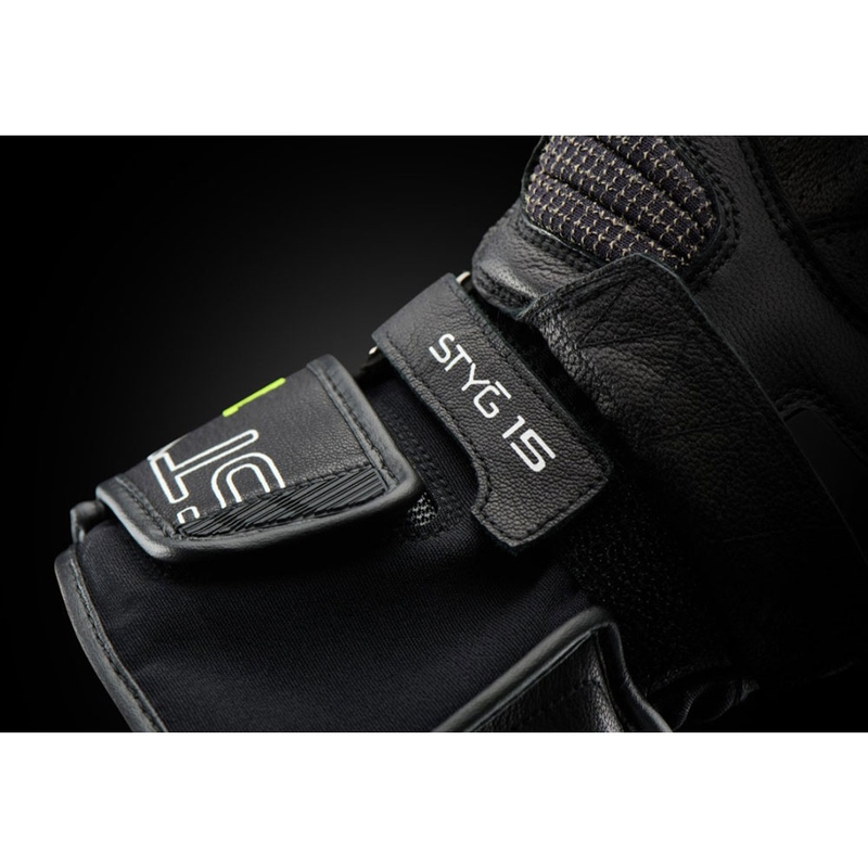 Gants de moto ventilés Furygan STYG 15 Noir-Blanc-Jaune fluo