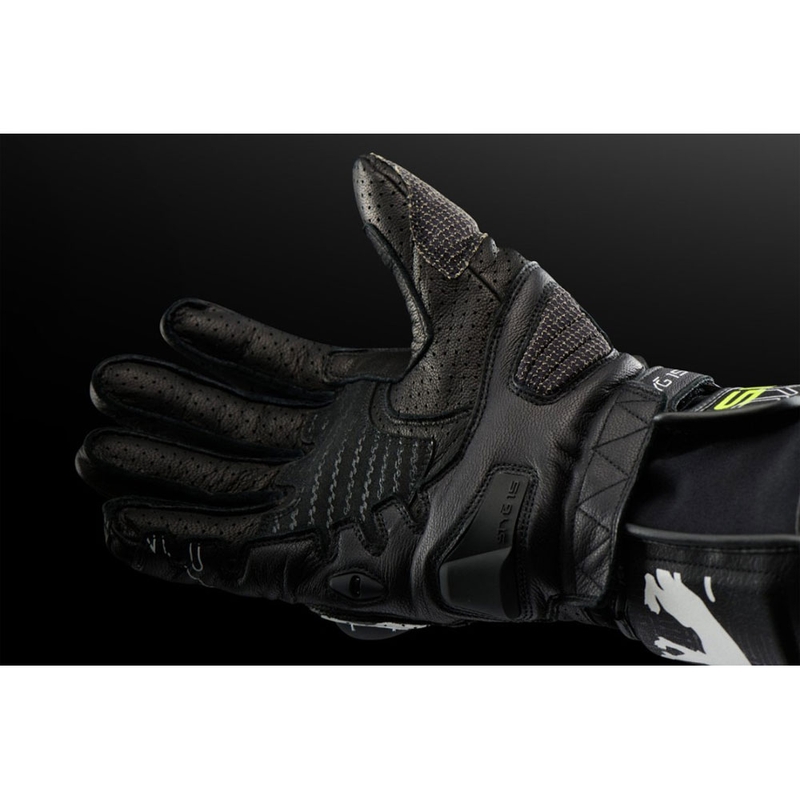 Gants de moto ventilés Furygan STYG 15 Noir-Blanc-Jaune fluo