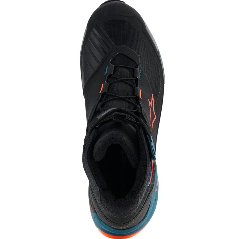 Bottes de moto Alpinestars CR-X Drystar noir-bleu-orange fluo