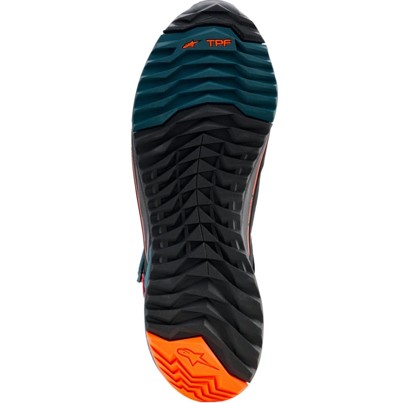 Bottes de moto Alpinestars CR-X Drystar noir-bleu-orange fluo