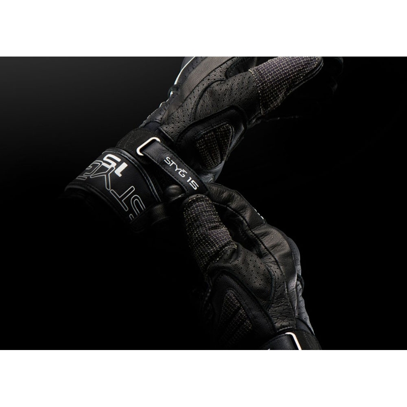 Gants de moto ventilés Furygan STYG 15 noir et blanc
