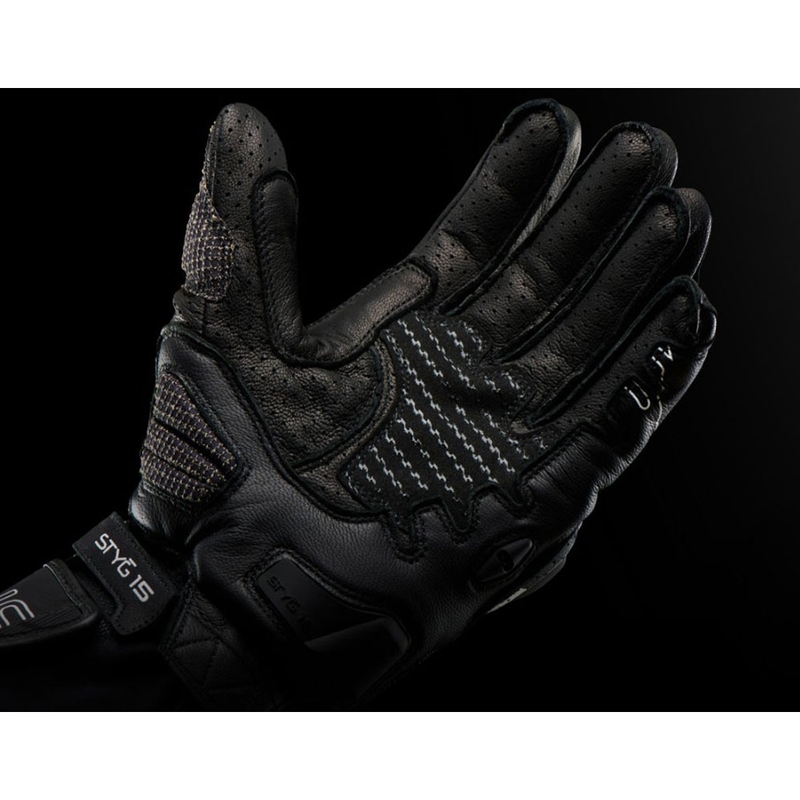 Gants de moto ventilés Furygan STYG 15 noir et blanc