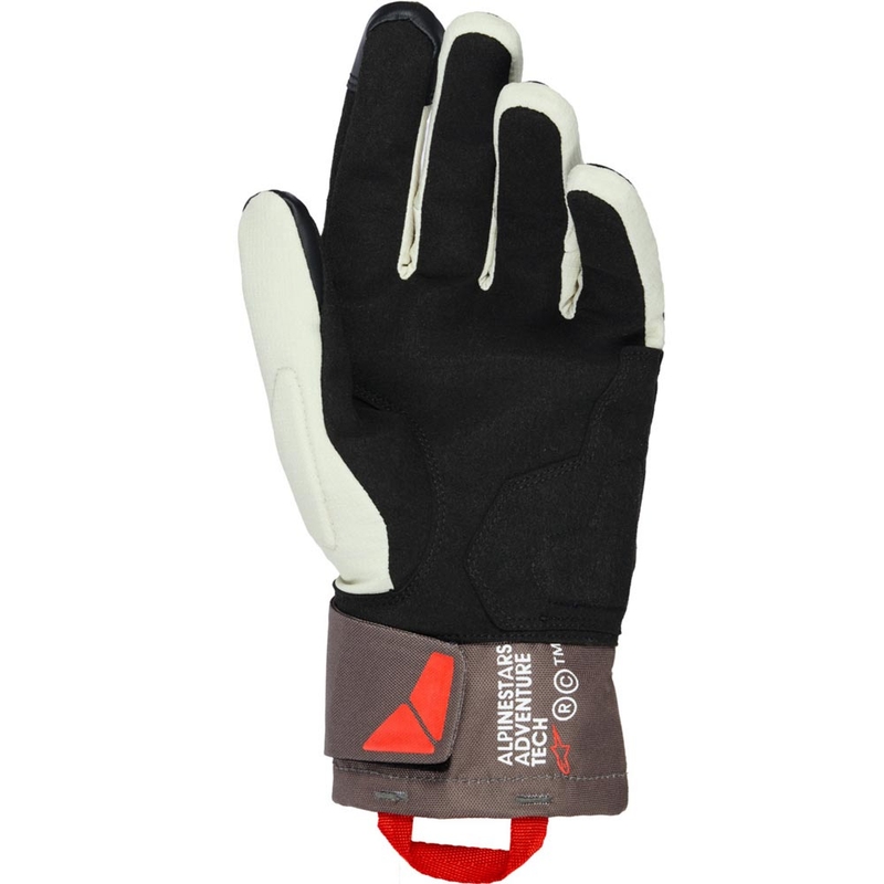 Gants de moto isolés Alpinestars XT-3 Drystar, marron foncé-sable-noir-orange