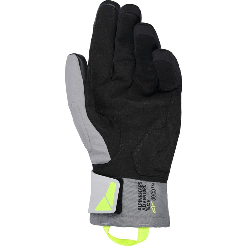 Gants de moto isolés Alpinestars XT-3 Drystar Noir-Gris foncé-Gris clair-Jaune
