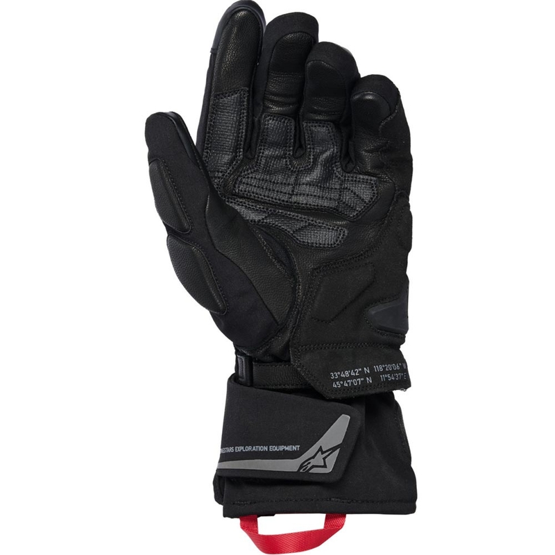 Gants de moto Alpinestars WT-8 GORE-TEX® isolés, noir et rouge