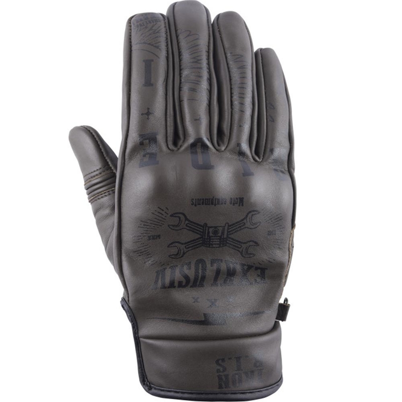 Gants de moto NOX Exklusiv Iron Ris marron