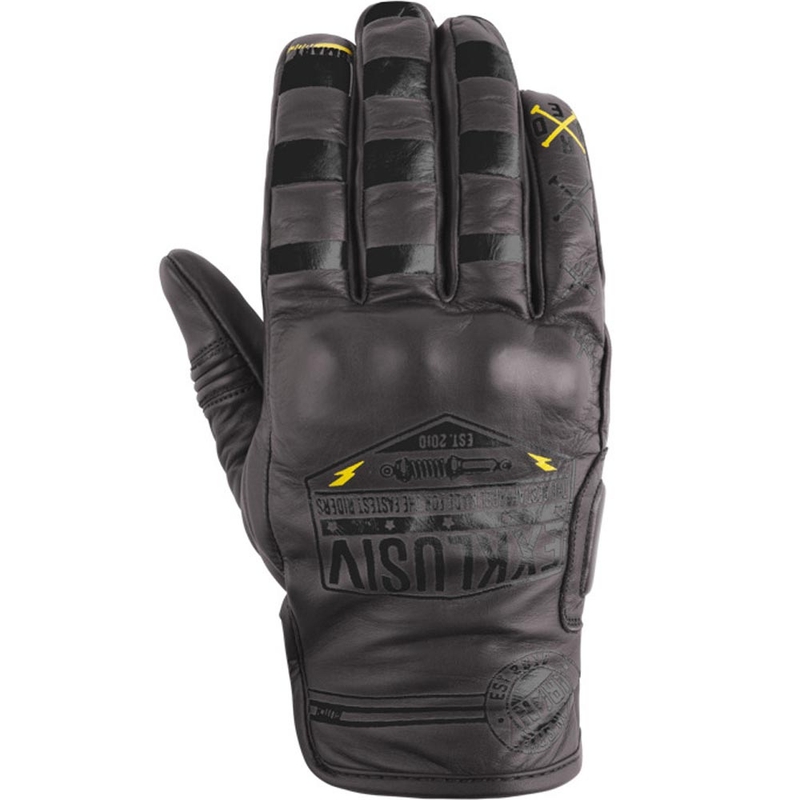 Gants de moto NOX Exclusive Iron Glitch Noir-Marron