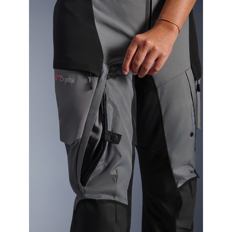 Pantalon de moto Alpinestars Stella Andes V4 Drystar pour femme, noir-gris foncé
