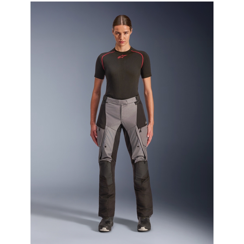 Pantalon de moto Alpinestars Stella Andes V4 Drystar pour femme, noir-gris foncé