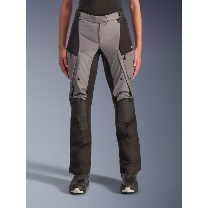 Pantalon de moto Alpinestars Stella Andes V4 Drystar pour femme, noir-gris foncé