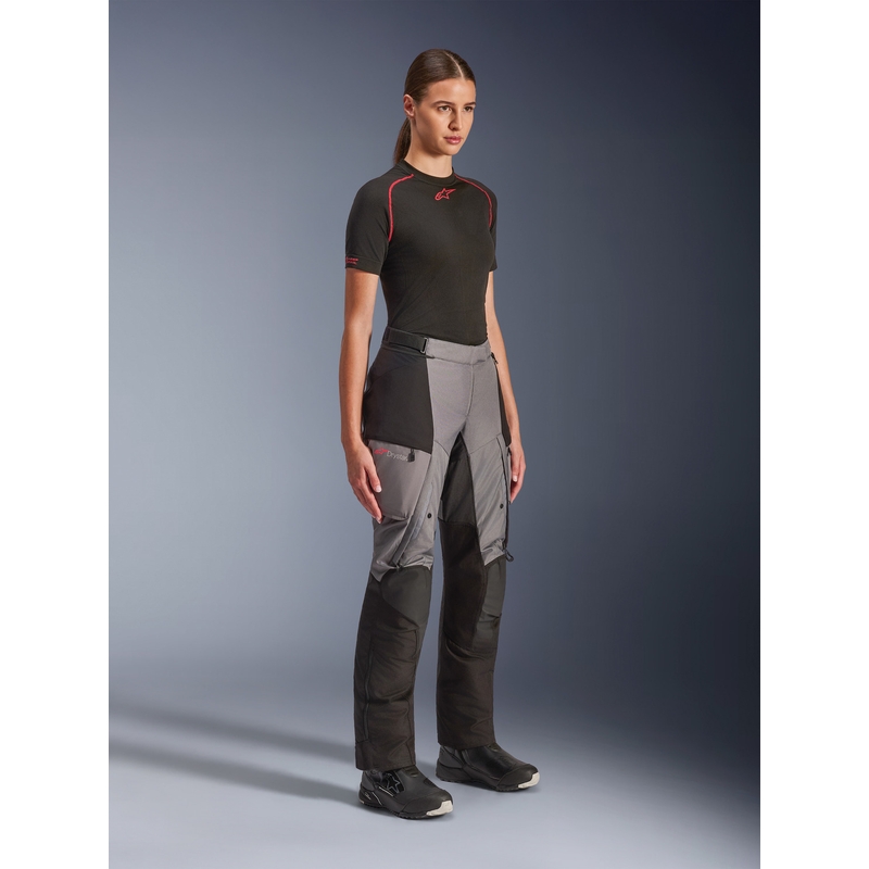 Pantalon de moto Alpinestars Stella Andes V4 Drystar pour femme, noir-gris foncé