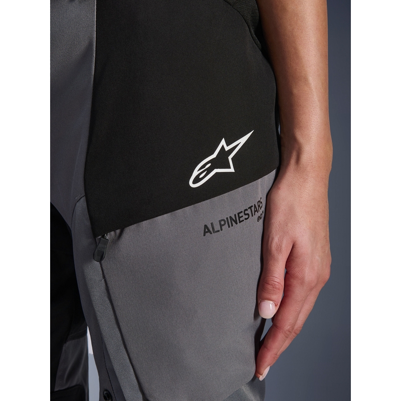 Pantalon de moto Alpinestars Stella Andes V4 Drystar pour femme, noir-gris foncé