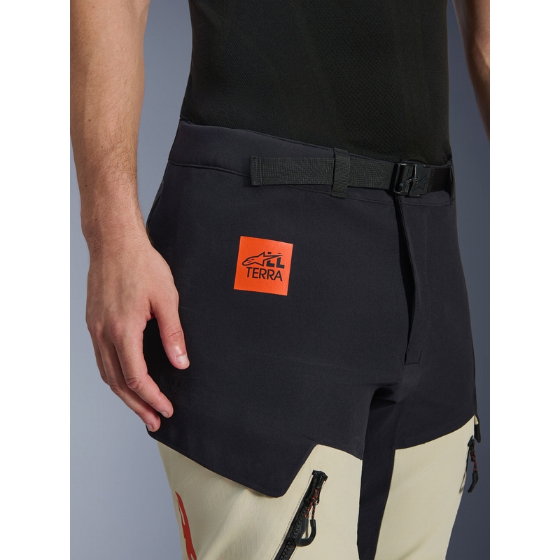 Pantalon de moto Alpinestars Halo PRO Drystar XF crème-noir-rouge
