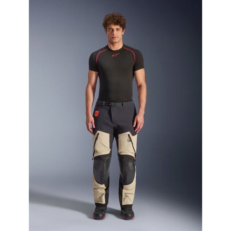 Pantalon de moto Alpinestars Halo PRO Drystar XF crème-noir-rouge