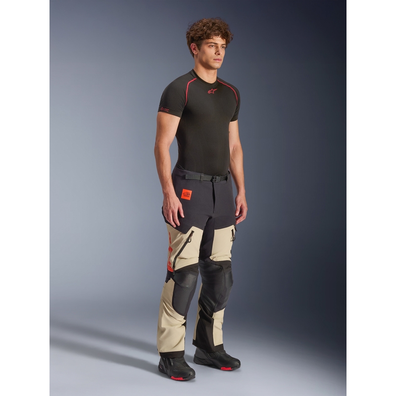 Pantalon de moto Alpinestars Halo PRO Drystar XF crème-noir-rouge