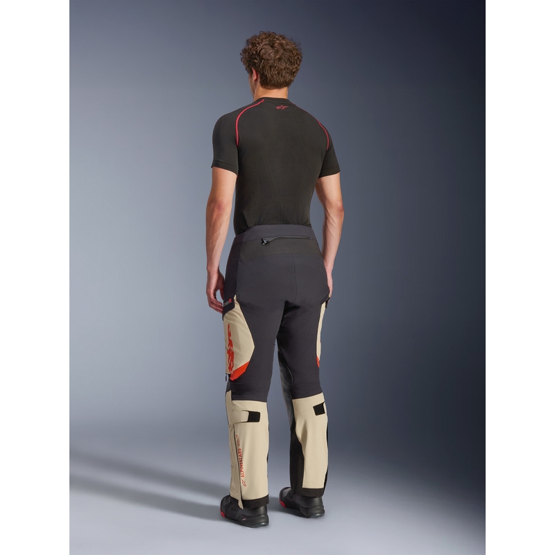 Pantalon de moto Alpinestars Halo PRO Drystar XF crème-noir-rouge