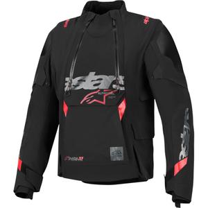 Blouson de moto Alpinestars Halo PRO Drystar XF noir-gris foncé-rouge