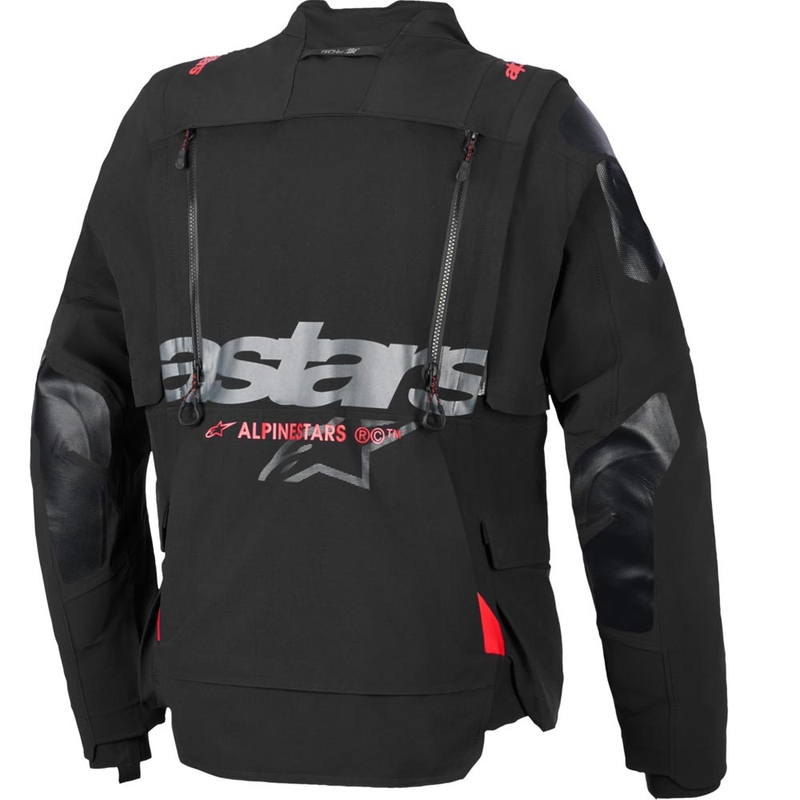 Blouson de moto Alpinestars Halo PRO Drystar XF noir-gris foncé-rouge