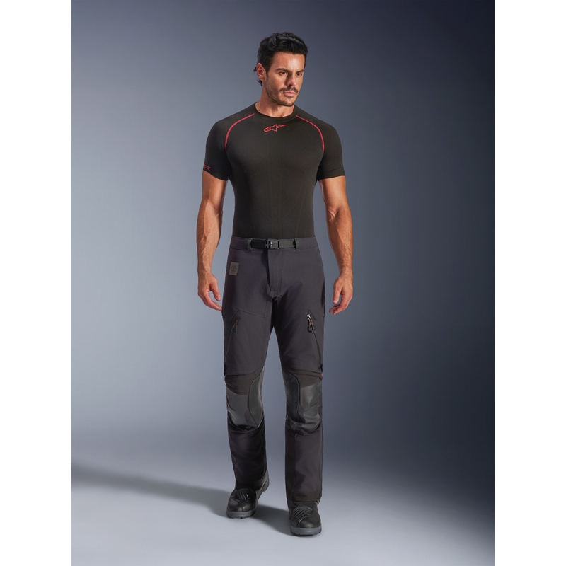 Pantalon de moto Alpinestars Halo PRO Drystar XF noir-gris foncé-rouge