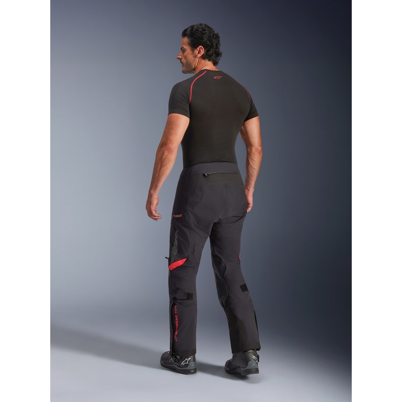 Pantalon de moto Alpinestars Halo PRO Drystar XF noir-gris foncé-rouge