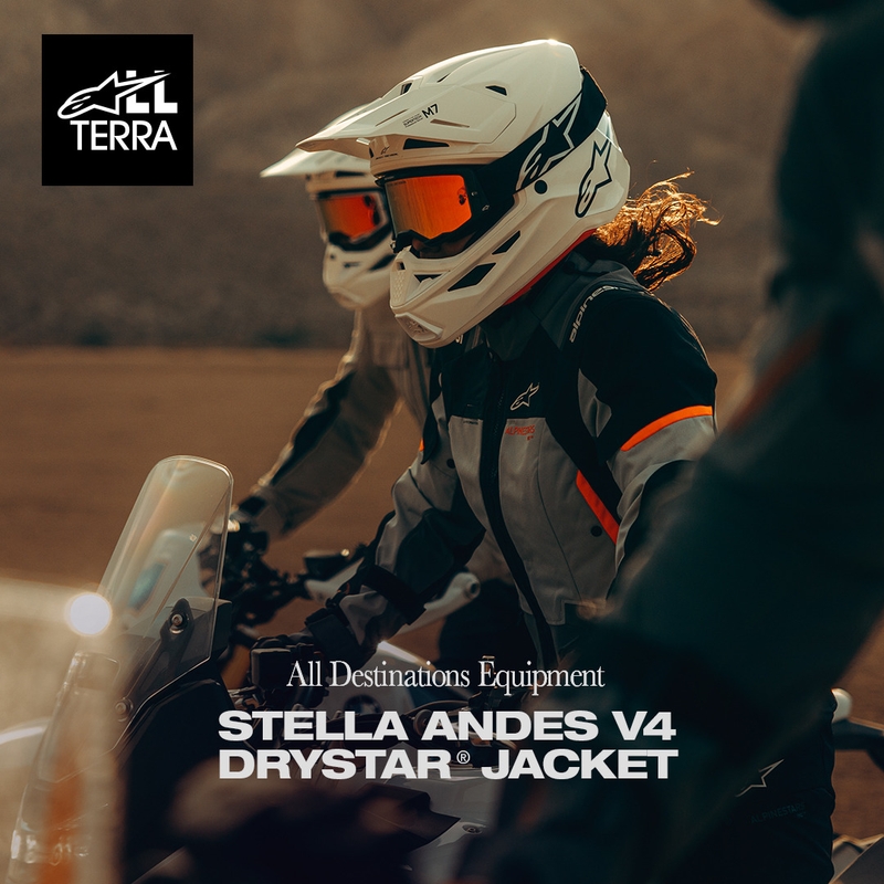 Veste de moto Alpinestars Stella Andes V4 Drystar pour femme, gris foncé-gris clair-noir-rouge