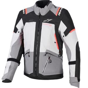 Veste de moto Alpinestars Stella Andes V4 Drystar pour femme, gris foncé-gris clair-noir-rouge