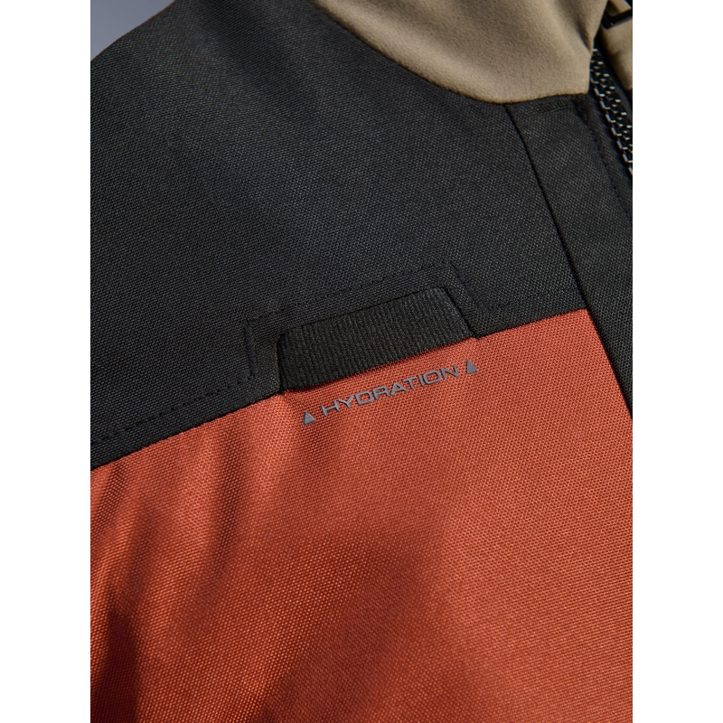 Blouson de moto Alpinestars Andes V4 Drystar marron clair-orange foncé-noir