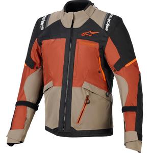 Blouson de moto Alpinestars Andes V4 Drystar marron clair-orange foncé-noir