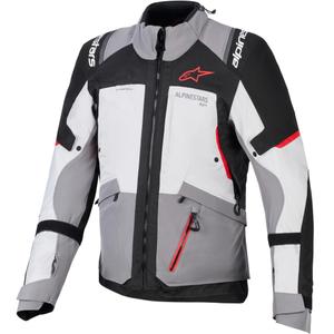 Blouson de moto Alpinestars Andes V4 Drystar Gris foncé-Gris clair-Noir-Rouge