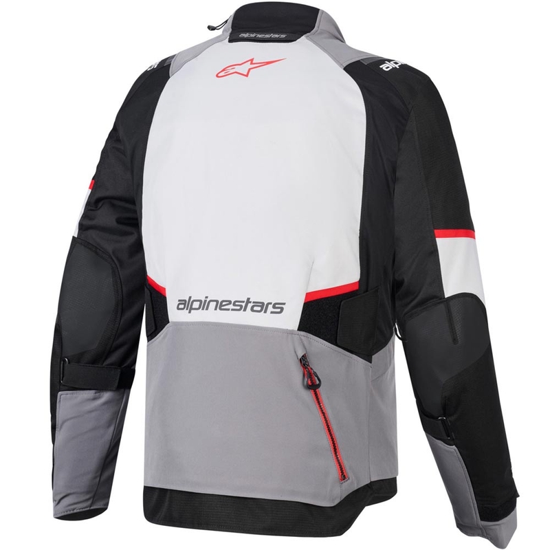 Blouson de moto Alpinestars Andes V4 Drystar Gris foncé-Gris clair-Noir-Rouge