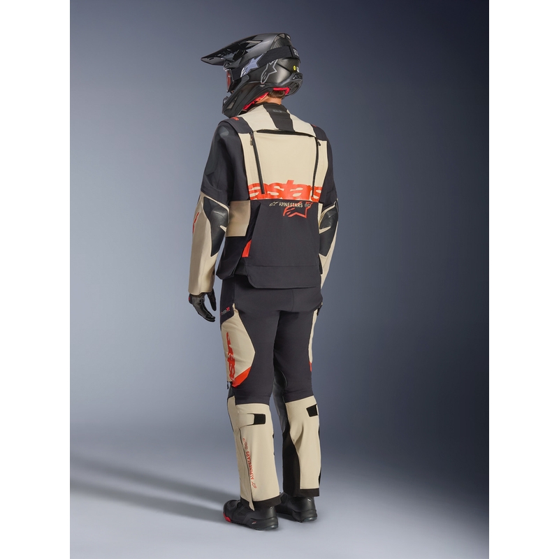 Blouson de moto Alpinestars Halo PRO Drystar XF Crème-Noir-Rouge