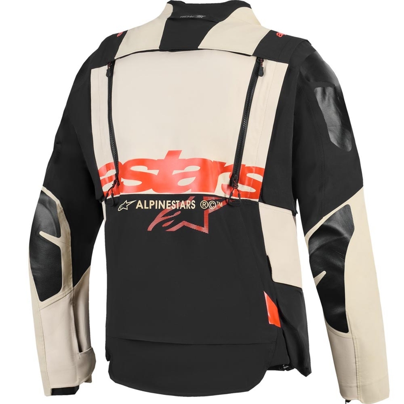 Blouson de moto Alpinestars Halo PRO Drystar XF Crème-Noir-Rouge