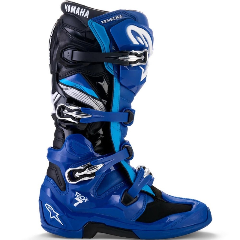 Bottes de motocross Alpinestars TECH 7 YAMAHA collection bleu-blanc-noir