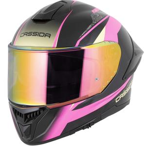 Casque intégral de moto Cassida Integral GTS 2.1 Mega noir-rose-blanc-vanille