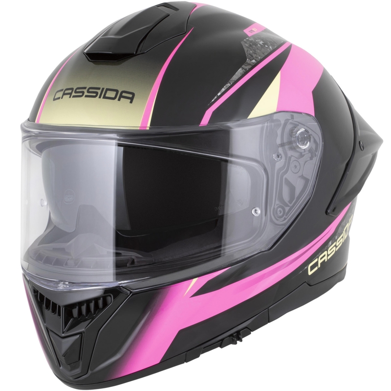 Casque intégral de moto Cassida Integral GTS 2.1 Mega noir-rose-blanc-vanille